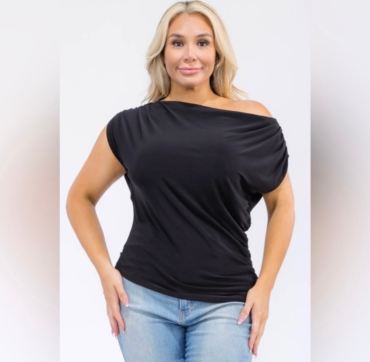 Cold Shoulder Black Top