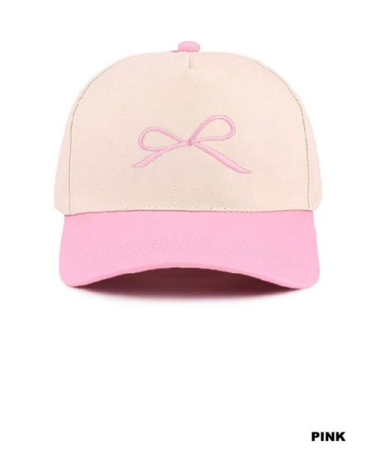 Bow Cotton Hat Pink