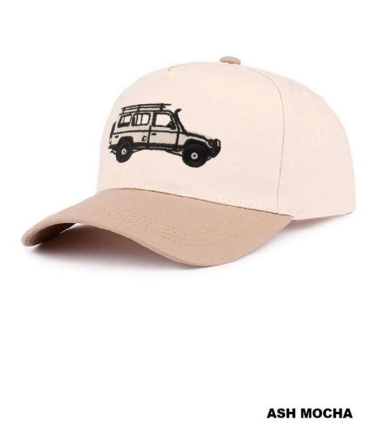 Vintage Wagon Cotton Hat Mocha