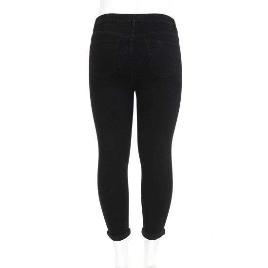 Plus Size Black Capri Jeans