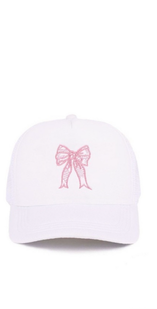 Trucker Hat w Pink Bow