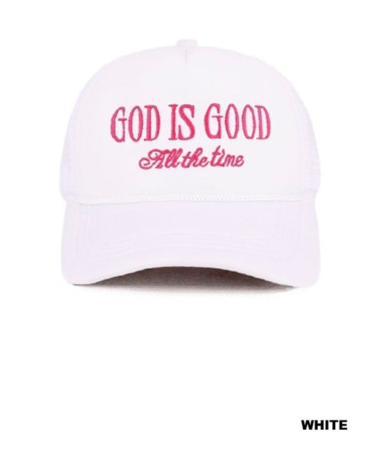 Trucker Hat God Is Good All The Time White
