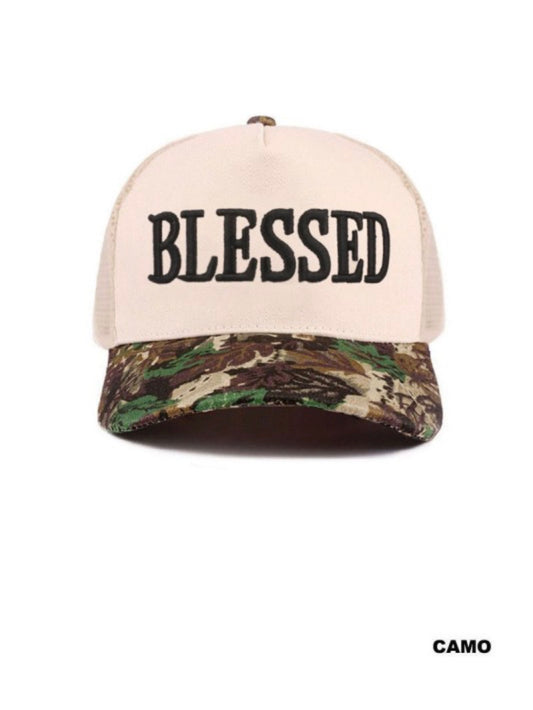 Trucker Hat Blessed Camo