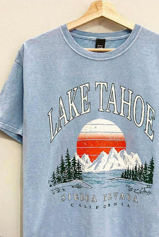 Graphic Tee Oversize Lake Tahoe