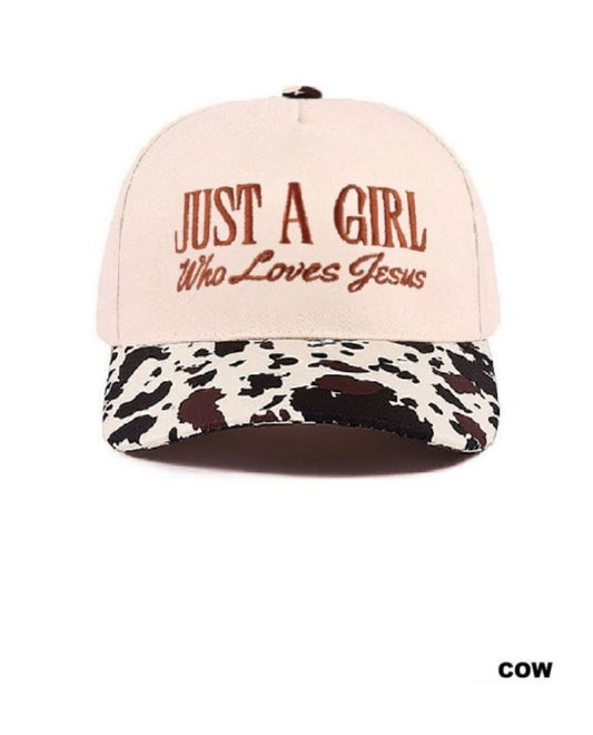 Just a Girl Who Loves Jesus Cow Print